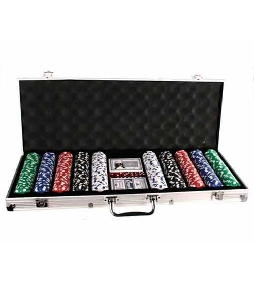 Maletines En Aluminio Para Poker Con 500 Chips Fichas 11.5Gr + Cartas Barajas