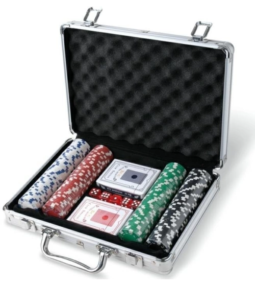 Maletines Sets Para Poker En Aluminio 200 Chips Fichas 11.5Gr Con Cartas