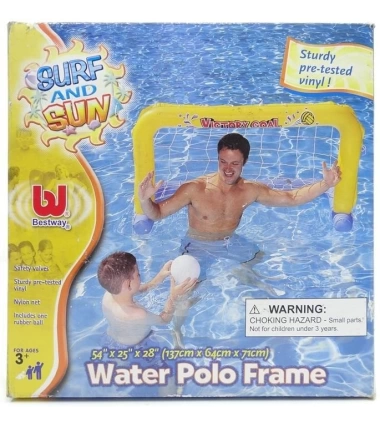 Cancha Inflable Bestway Para Piscina Waterpolo Malla Y Pelota