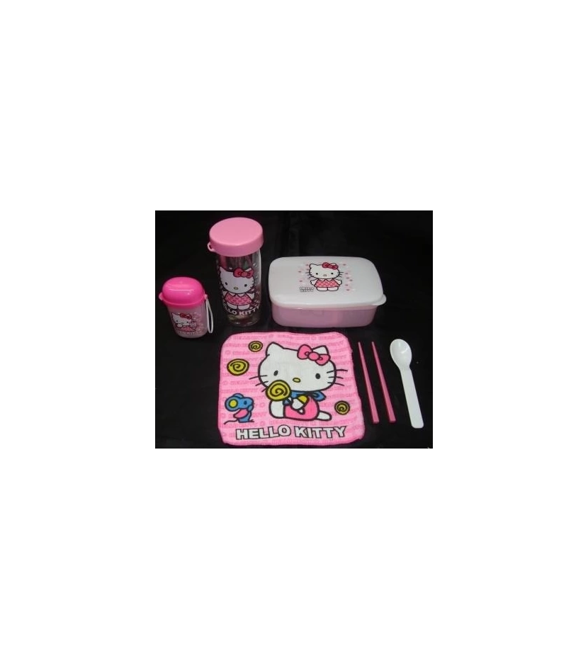 Kit Lonchera Cajas Portacomida Accesorios D Hello Kitty - VALMARA