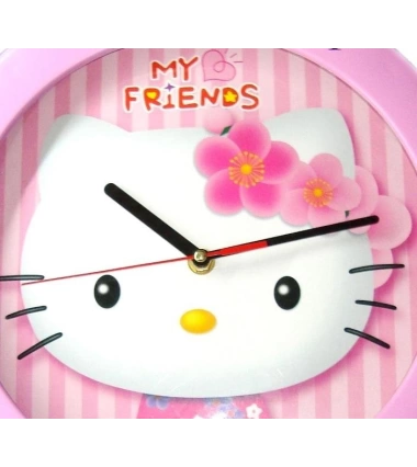 Reloj De Pared Manecillas Hello Kitty Hogar Habitacion Unic!