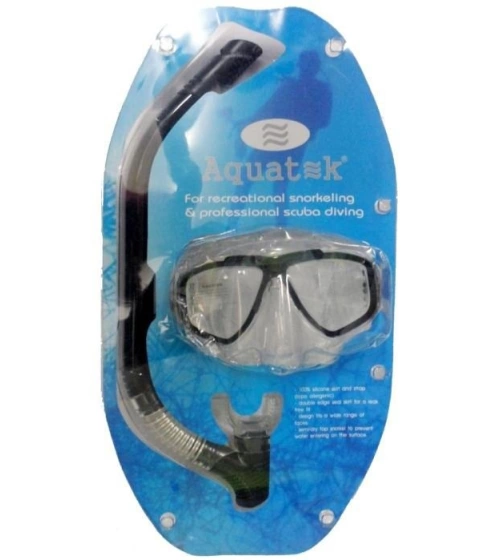 Kit Combo Gafas Careta Y Esnorkel Snorkel Buceo O Pesca Acuatica Aquatek
