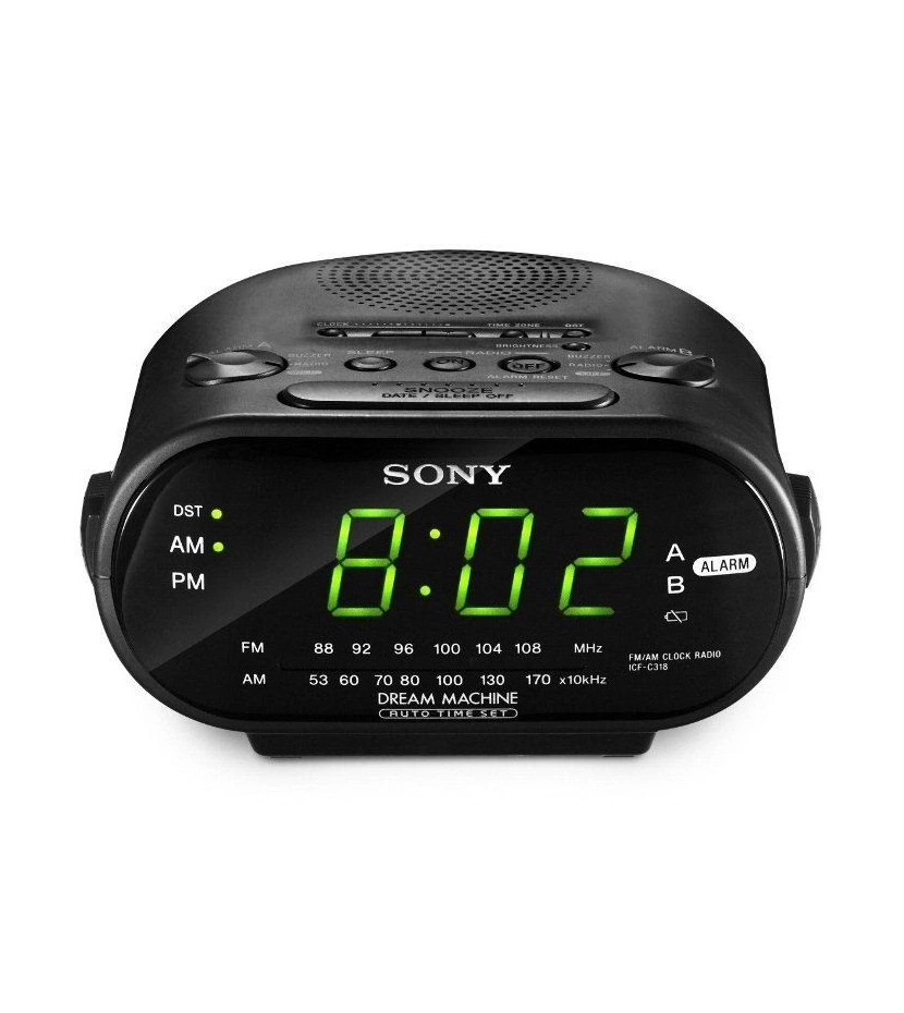 Radio Reloj Despertador Sony Icf-C318 Am/fm Led Verde - VALMARA