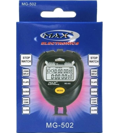 Cronometro Stopwatch Max Mg-502 10 Memorias Cuenta Regresiva Reloj