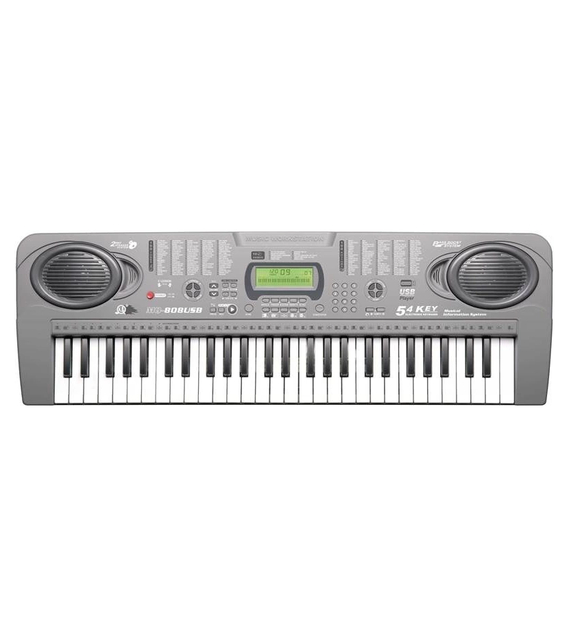 Organeta Mq-808 Teclado Para Niños Juguete Piano Pantalla Lcd Usb Mp3 54 Teclas - VALMARA