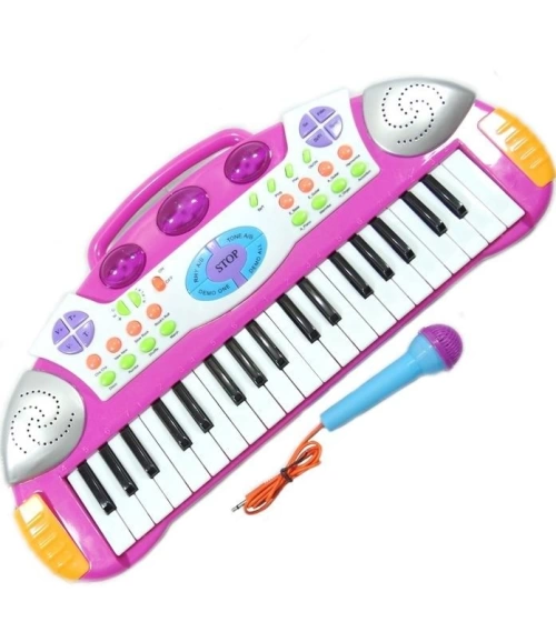 Organeta Teclado Para Niñas Juguete Piano 37 Teclas Microfono