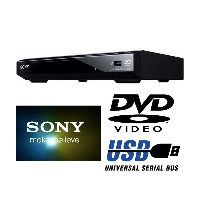 Reproductor Dvd Sony Dvp-Sr320 Usb Delgado Control Remoto - VALMARA