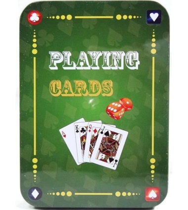 Cartas De Poker 2 Barajas + Dados + Estuche Plastificadas