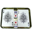 Cartas De Poker 2 Barajas + Dados + Estuche Plastificadas - VALMARA