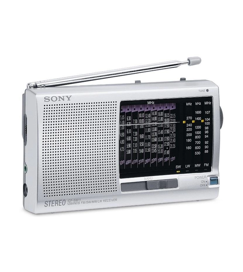 Radio Fm Sw Lw Mw Sony Icf-Sw11 Multibanda Mundial 12 Bandas - VALMARA