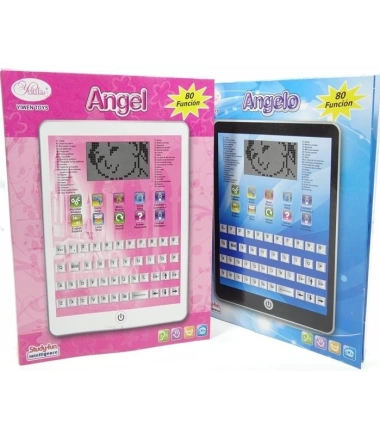 Tablet Pc De Juguete Didactica Bilingue Niños Lcd 80 Funciones