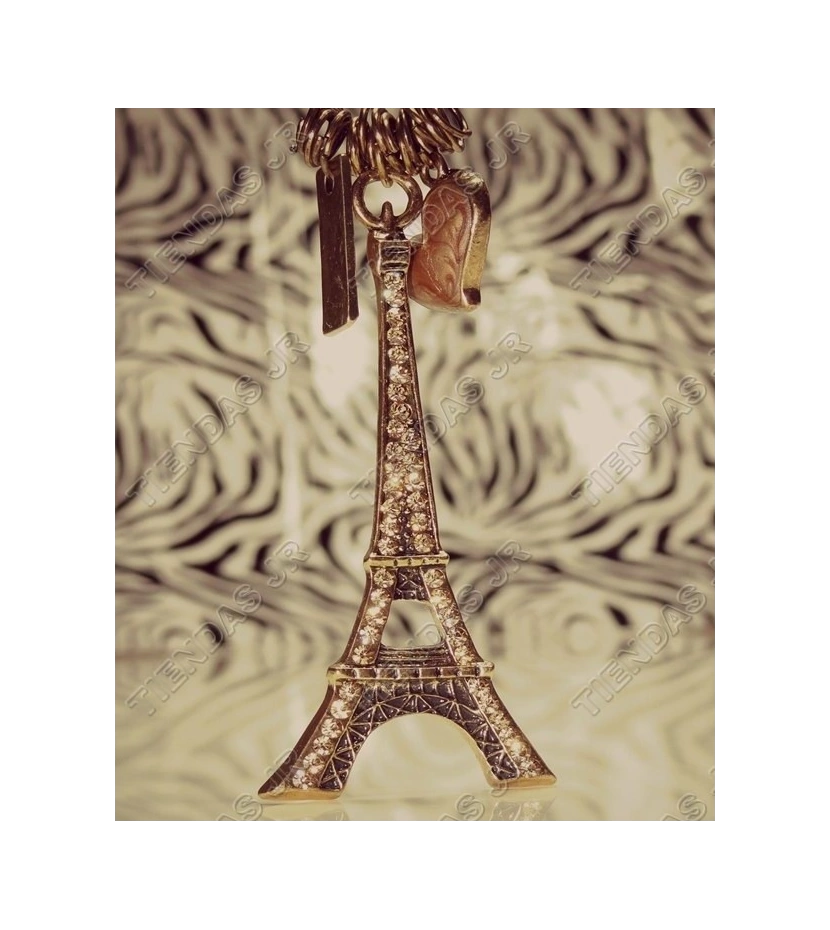 Collar Colgante Accesorio Cadena Torre Eiffel Paris Vintage - VALMARA