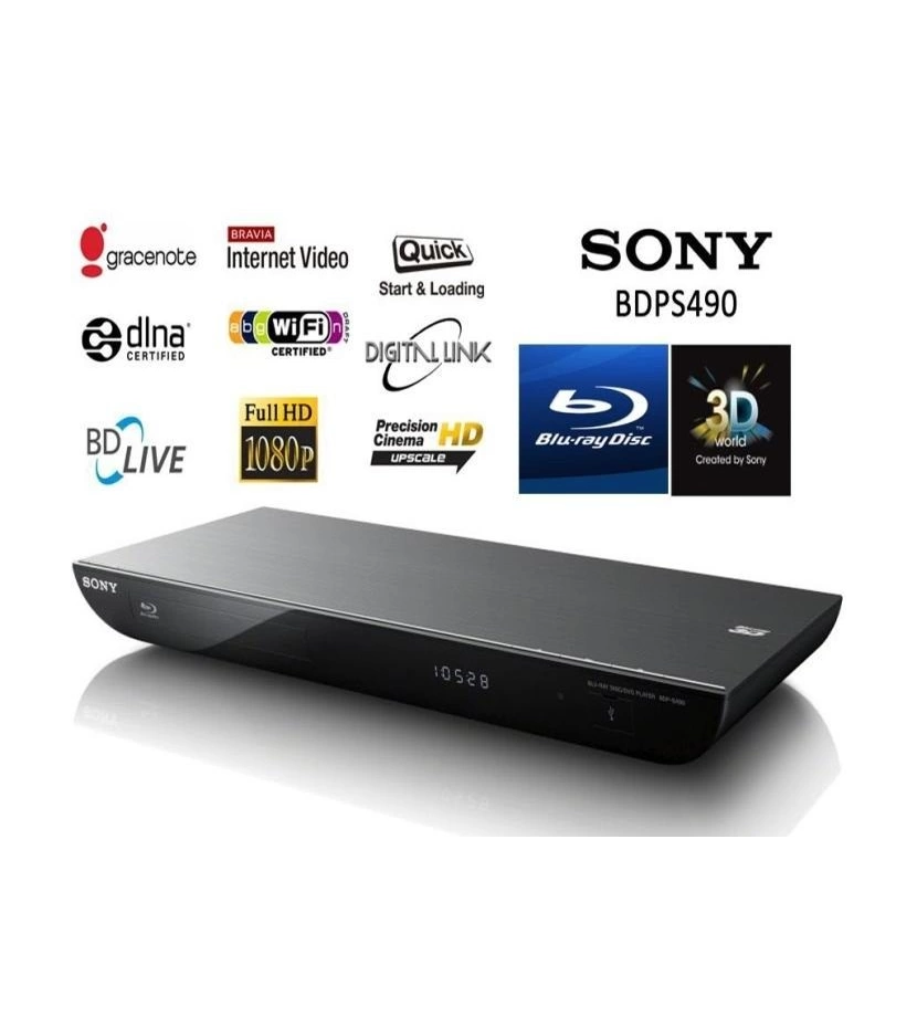 Reproductor Blu-Ray Bluray Sony Bdp-S490 Hdmi Full Hd 3D - VALMARA