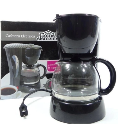 Cafetera Maquina Hacer Cafe Home Elements 6 Tazas