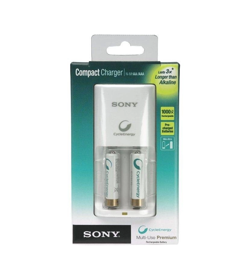 Cargador Sony Cycle Energy + 2 Pilas Recargables Aa 2100 Ma - VALMARA