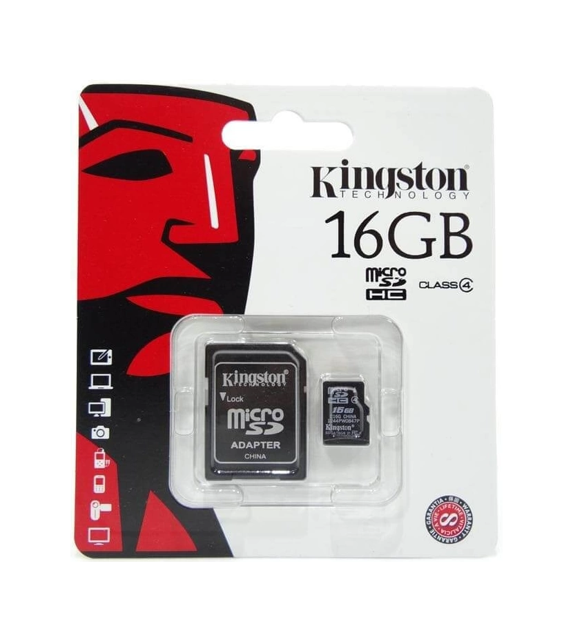Memoria Micro Sd Hc Kingston Transflash 16Gb + Adaptador - VALMARA