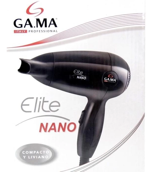 Secador Gama Elite Nano 1200W + Boquilla Pequeño Y Liviano