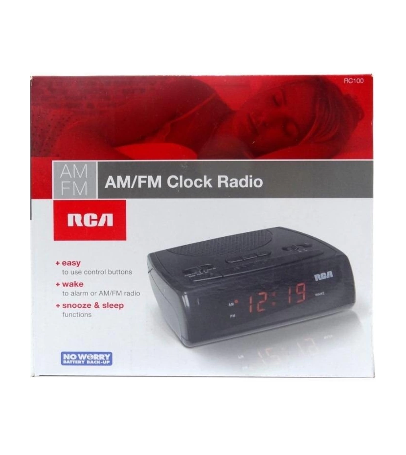 Radio Reloj Despertador Rca Rc100 Alarma Fm Am - VALMARA