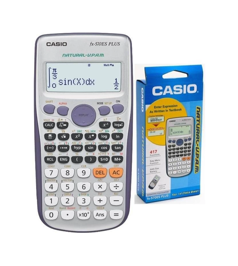 Calculadora Cientifica Casio Fx-570Es Plus 417 Func. Integra - VALMARA