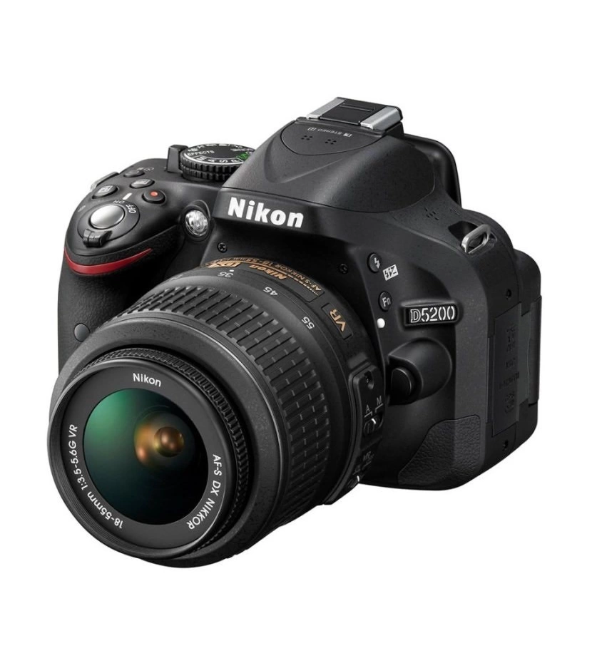 Camara Profesional Reflex Nikon D5200 + Lente 18-55Mm Full Hd 24 Mp - VALMARA