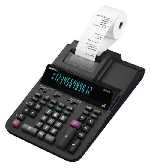Calculadora Con Impresora 2 Colores Casio Dr-120R-Bk Grande