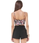 Chaleco Crop Top Floral Con Cremallera Disponible Talla M - VALMARA