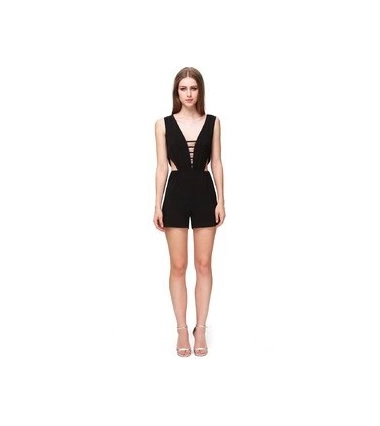 Jumpsuits, Enterizo Para Dama Cut Out Color Negro Espalda Descubierta