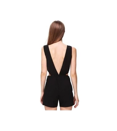 Jumpsuits, Enterizo Para Dama Cut Out Color Negro Espalda Descubierta