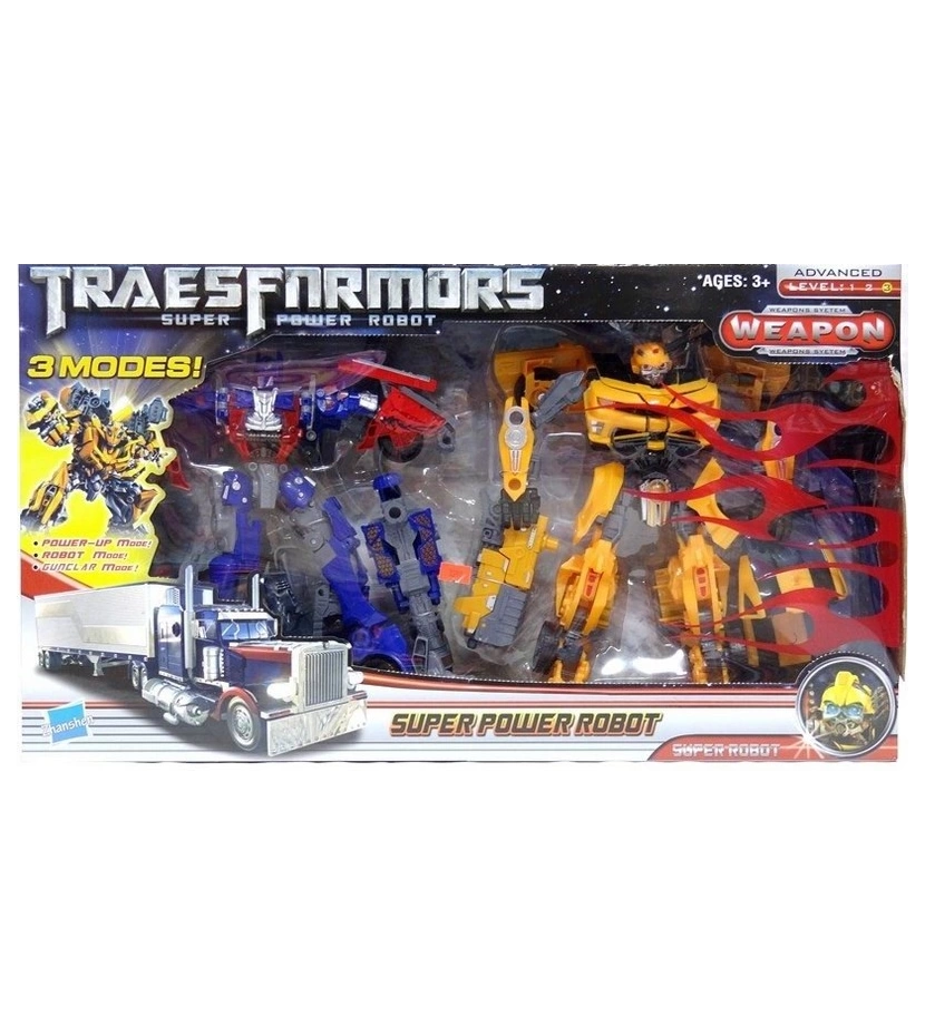 Kit 2 Muñecos Robots Transformer Camaro Bumblebee Y Mula Optimus Prime - VALMARA Kit 2 Muñecos Robots Transformer Camaro Bumblebee Y Mula Optimus Prime - VALMARA