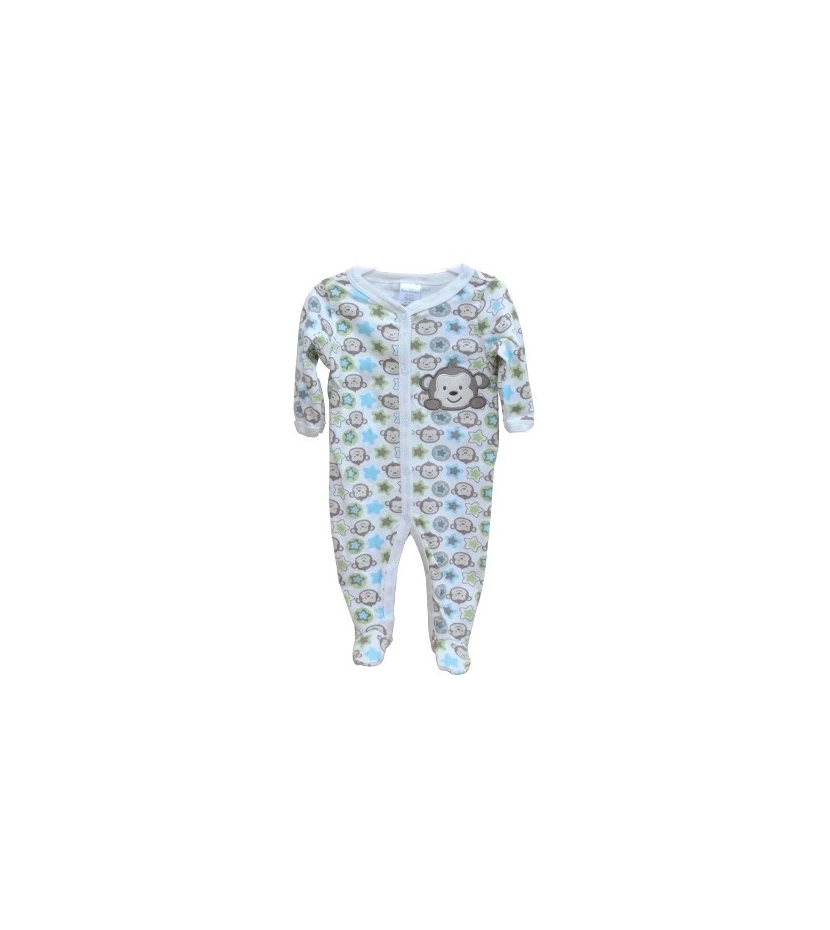 Suave Pijama Para Bebes Niño Micos Baby Works 100% Algodón - VALMARA