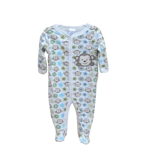 Suave Pijama Para Bebes Niño Micos Baby Works 100% Algodón