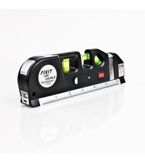Nivel Medidor Laser Con Flexometro Y Regla Para Hogar O Construccion