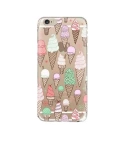 Funda Protector Para Celular Iphone 6 Transparente En Silicona Ice Cream Helados - VALMARA