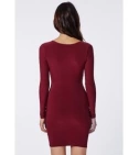 Vestido Corto Asimetrico Vinotinto Disponible Talla M - VALMARA