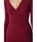 Vestido Corto Asimetrico Vinotinto Disponible Talla M - VALMARA