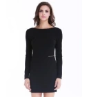 Vestido Para Dama Corto Negro Espalda Descubierta Con Cremallera Disponible Talla S - VALMARA