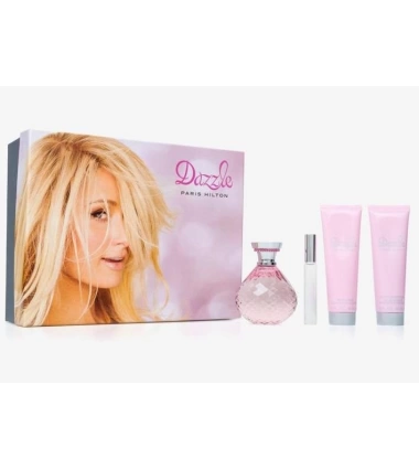 Estuche Dazzle De Paris Hilton + Gel De Ducha + Crema Perfumada Mujer EDP