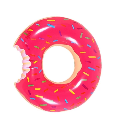 Inflable Flotador Para Piscina Donut Con Mordisco De Fresa O Chocolate 120 Cm