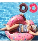 Inflable Flotador Para Piscina Donut Con Mordisco De Fresa O Chocolate 120 Cm - VALMARA