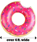 Inflable Flotador Para Piscina Donut Con Mordisco De Fresa O Chocolate 120 Cm - VALMARA