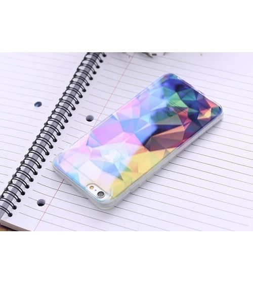 Funda Protector De Silicona Para Celular Apple Iphone 6 6S Plus Hipster Art Con Reflejo