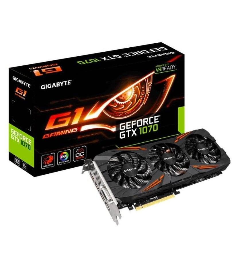 Tarjeta De Video Gigabyte Geforce Gtx 1070 Ddr5 8Gb G1 Gaming Oc - VALMARA