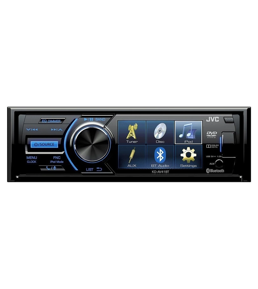 Radio Para Carro Jvc Kd-Av41Bt Pantalla Qvga 3" Bluetooth Con Control Remoto - VALMARA