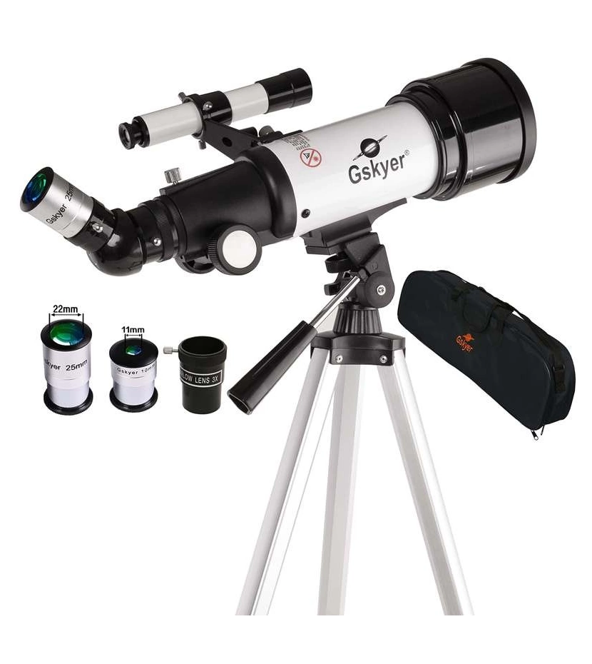 Telescopio Gskyer Az70400 Refractor 70Mm 120X 2 Oculares - VALMARA