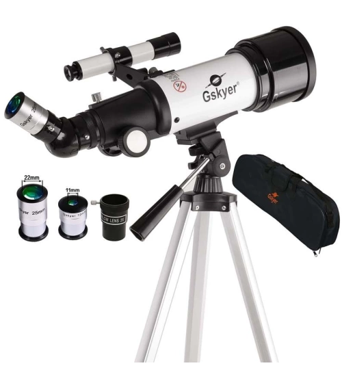 Telescopio Gskyer Az70400 Refractor 70Mm 120X 2 Oculares