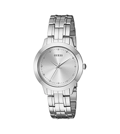 Reloj Analogico Para Dama Guess U0989L1 Plateado Minimalista