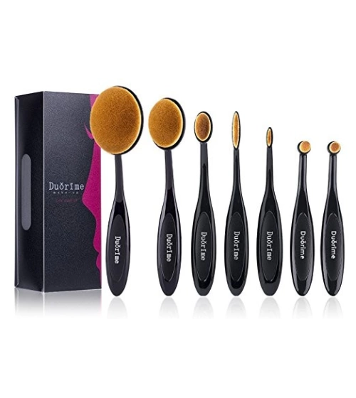 Set De Brochas Duorime 7Pcs Ovaladas Para Rostro Makeup