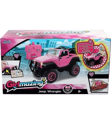 Carro Jeep Wrangler Para Niñas A Control Remoto Rosado Girlmazing