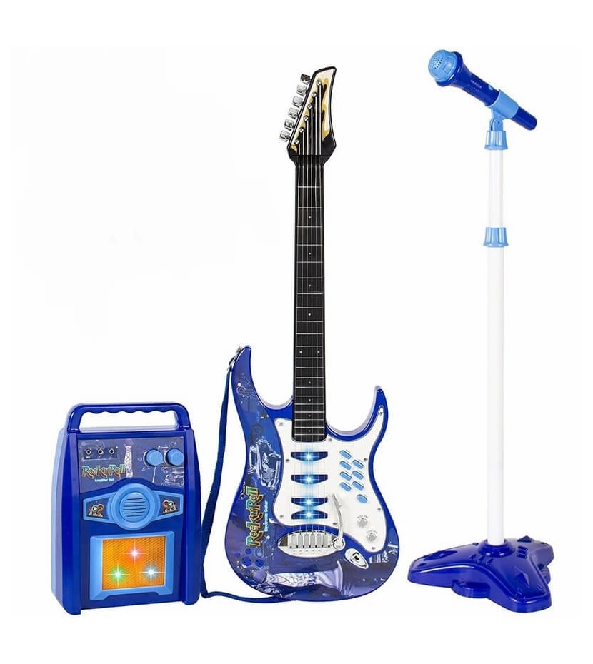 Instrumento Musical De Juguete Guitarra Electrica Con Amplificador Para Ninas Y Ninos Valmara