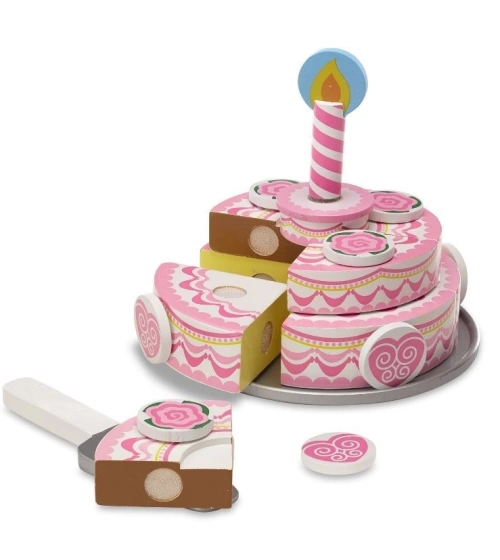 Juguete Pastel De Cumpleaños Melissa & Doug En Madera